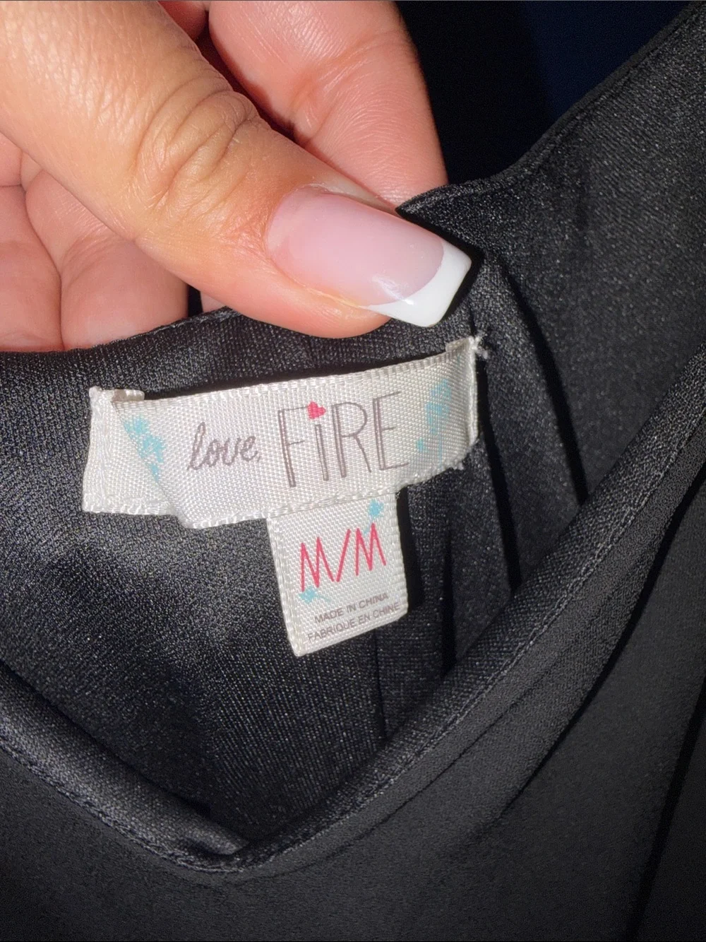Love Fire- Black V-Neck Maxi Slip Dress Size Medium